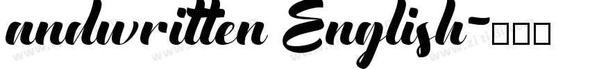 andwritten English字体转换